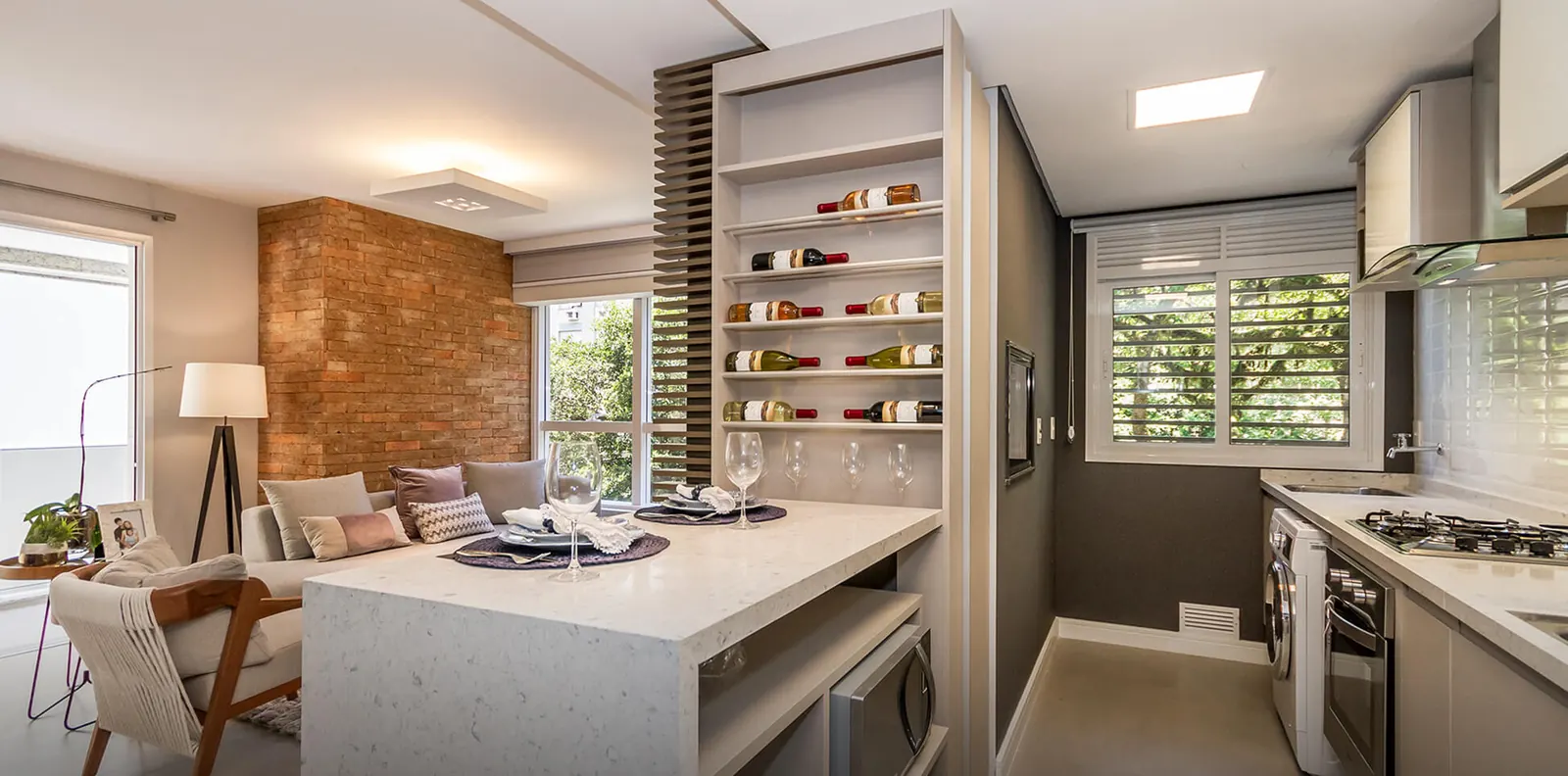 Apartamento decorado entregue pela Platz
